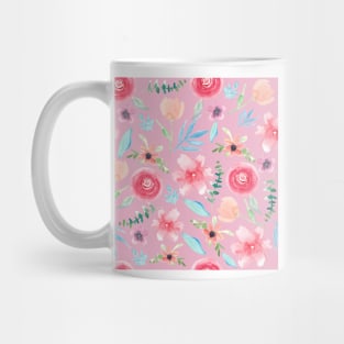 Watercolor floral | Rainbows | Pattern | Art Mug